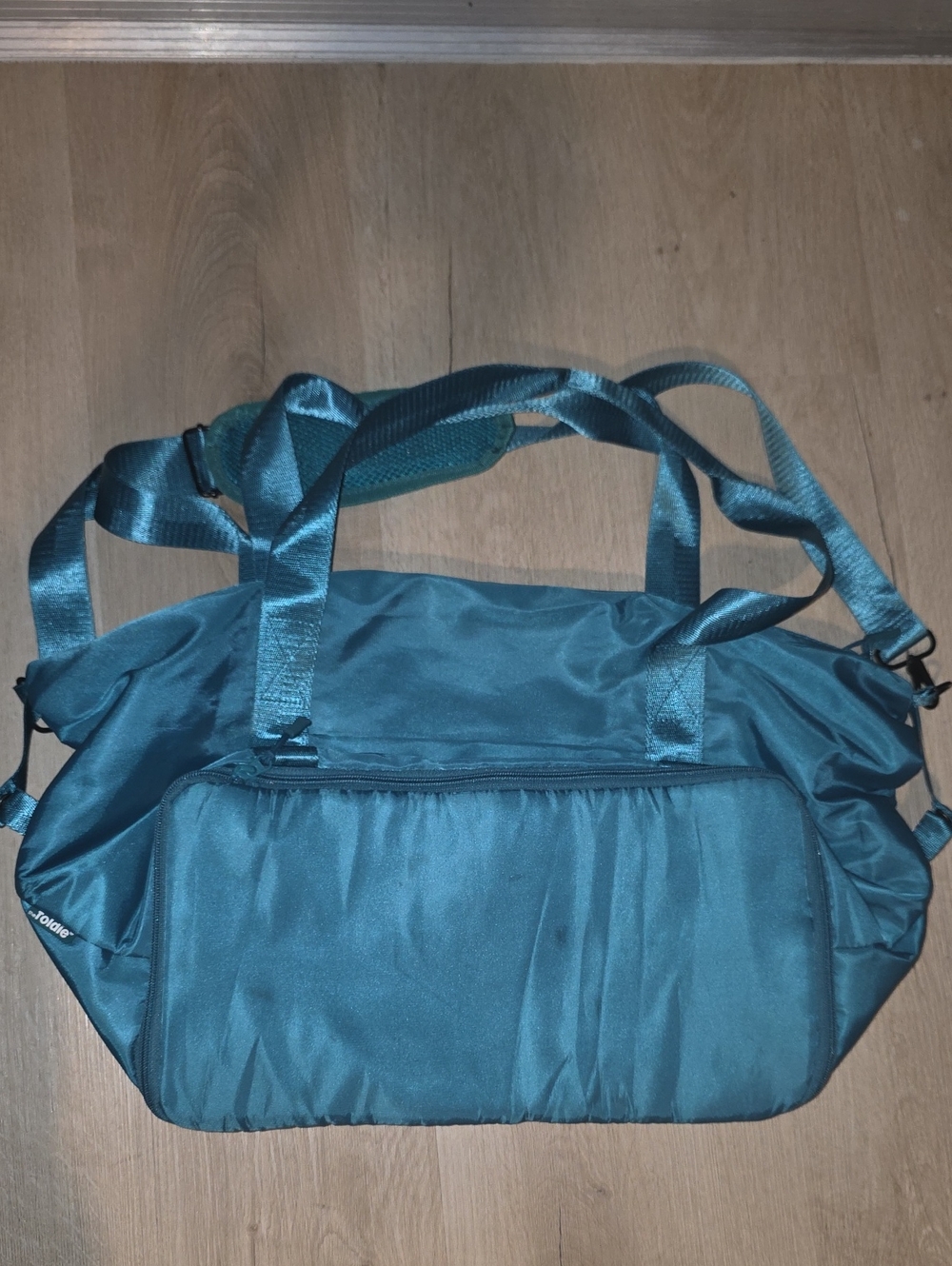 The Foldie Original Foldable Travel Bag Duffle - Teal Blue - Picture 12 of 13